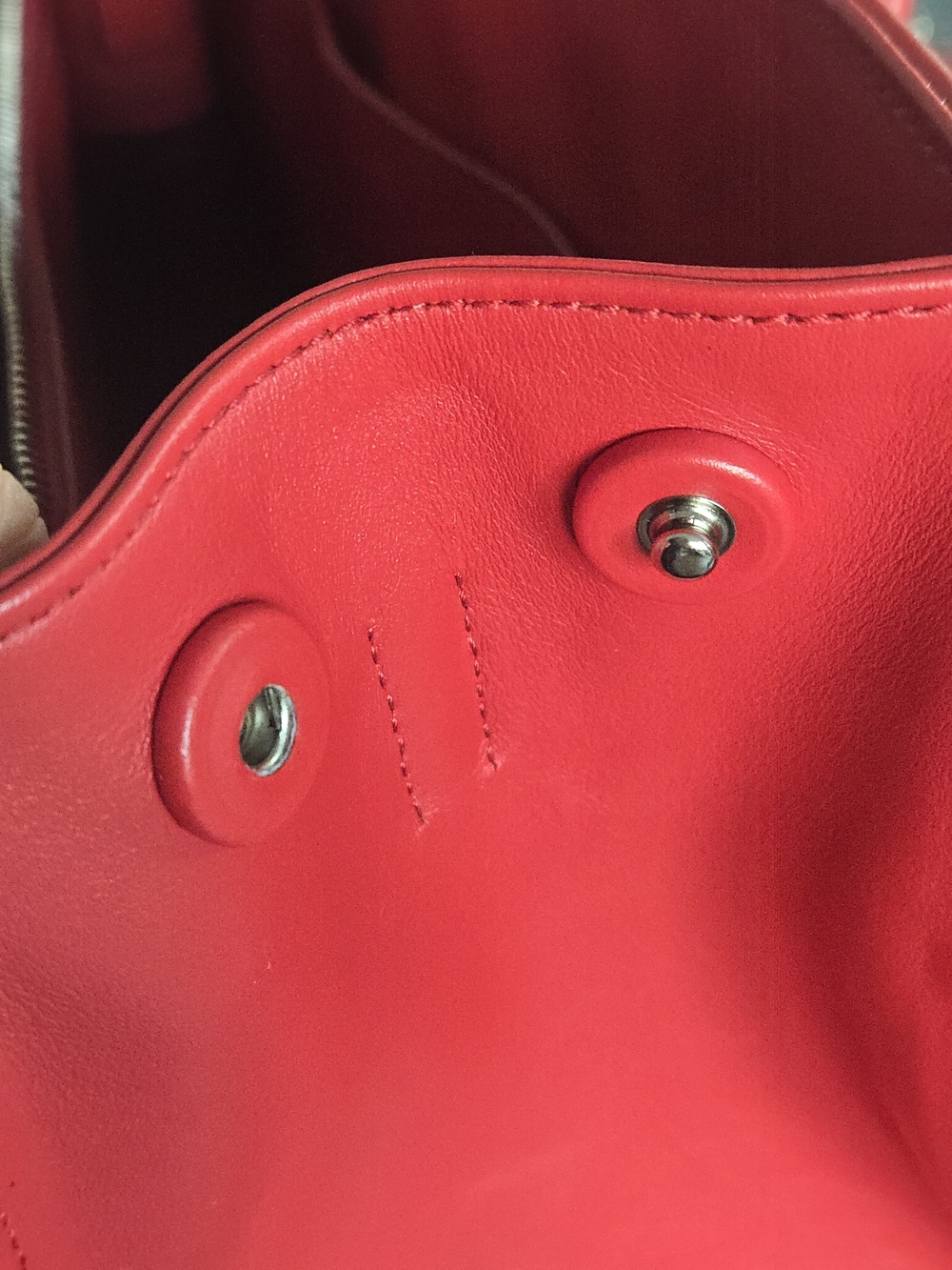 Prada Diagramme Convertible Tote – Red Calfskin Leather - Picture 16 of 17